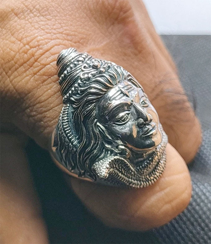 Mahadev Ring, Lord Shiva Ring, Hindu Men Jewelry.