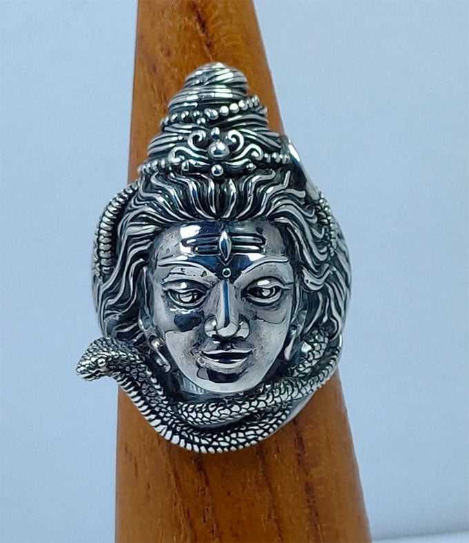 Mahadev Ring, Lord Shiva Ring, Hindu Men Jewelry.