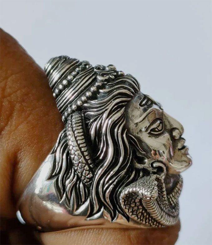 Mahadev Ring, Lord Shiva Ring, Hindu Men Jewelry.