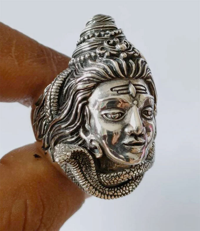 Mahadev Ring, Lord Shiva Ring, Hindu Men Jewelry.