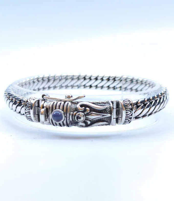 Men Silver bracelet, Shiva bracelet, Hindu jewelry
