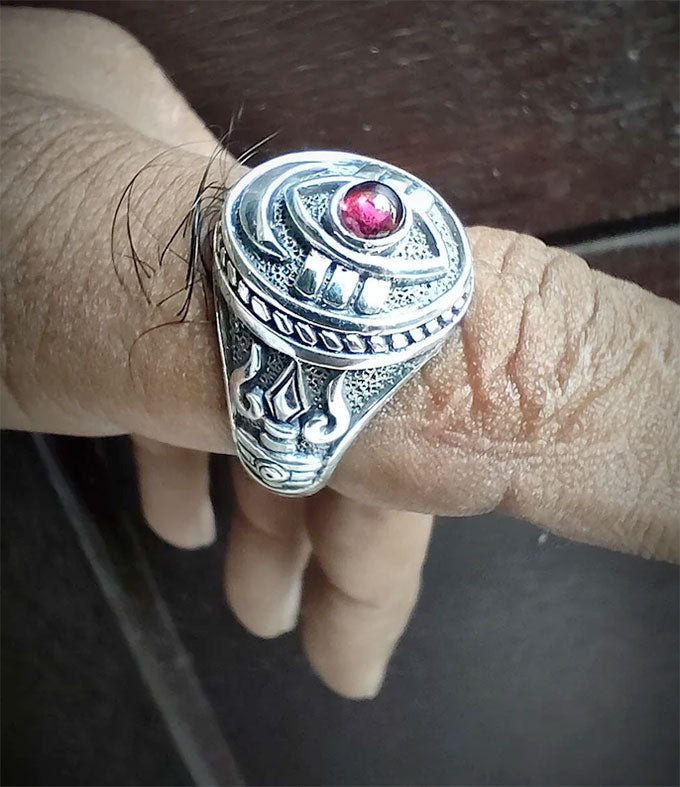 Men silver ring, Hindu jewelry, Handmade jewelry