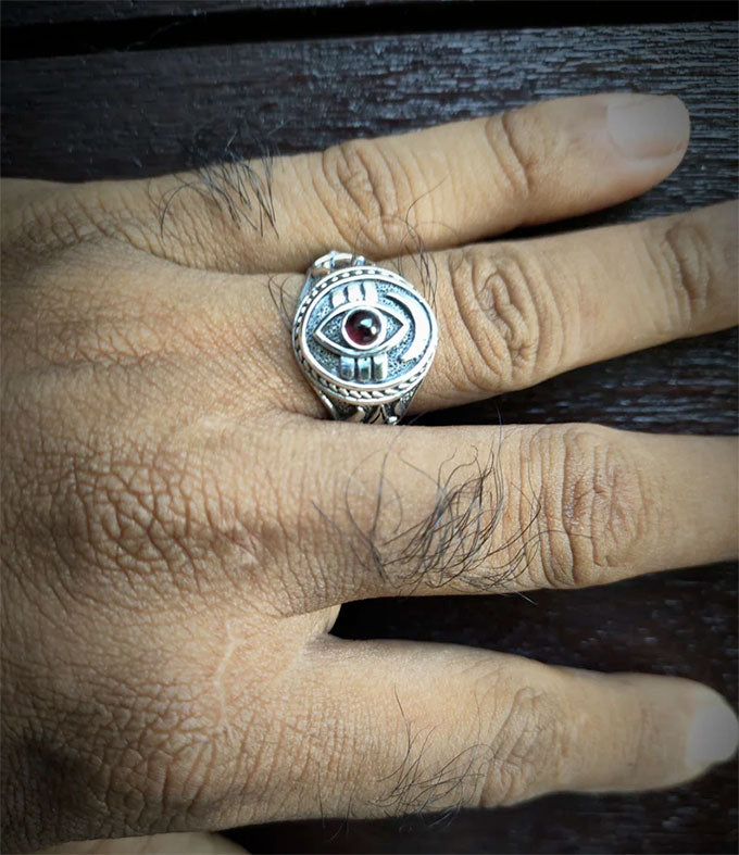 Men silver ring, Hindu jewelry, Handmade jewelry