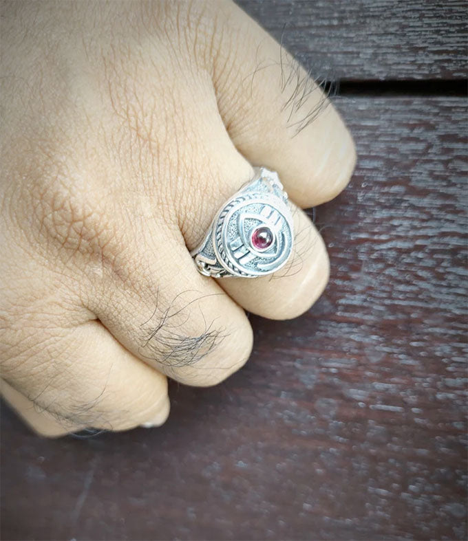 Men silver ring, Hindu jewelry, Handmade jewelry