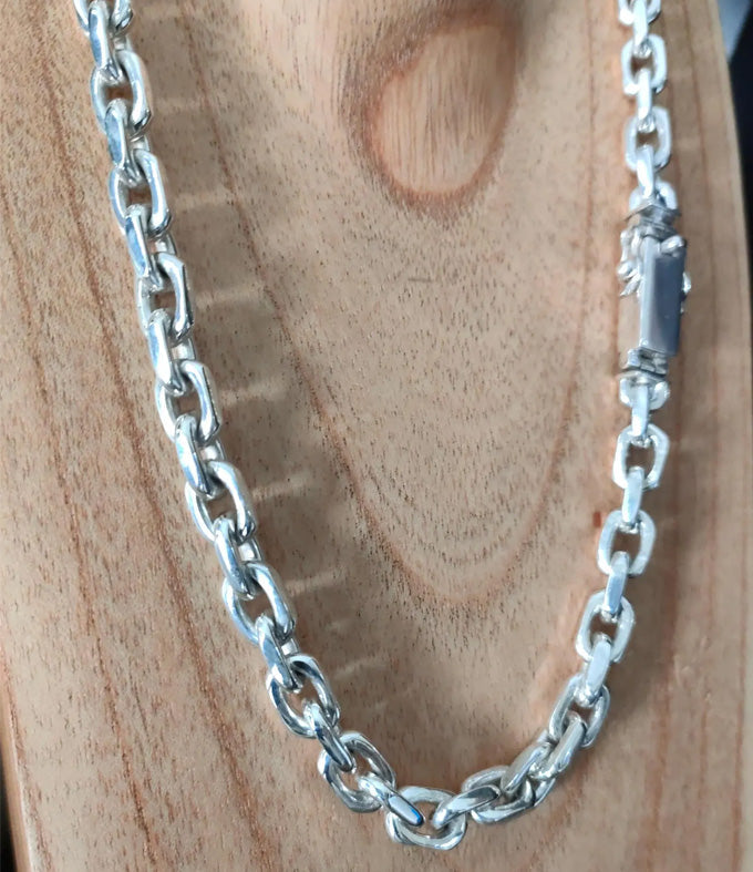 Men's Fashion, 999 silver Necklace, 8 mm Anchor chain