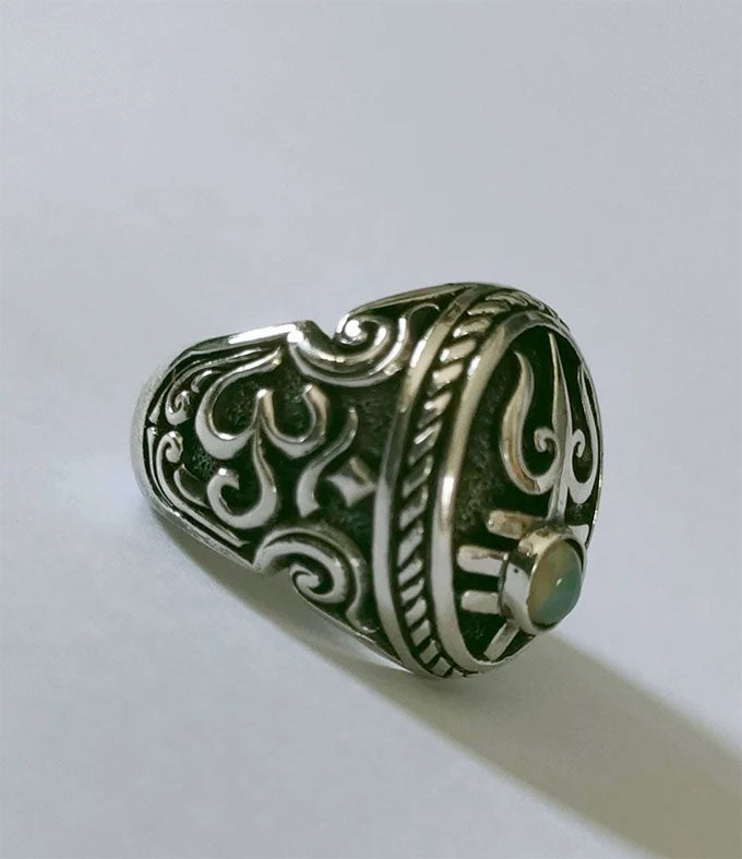 Shiva lingam, Om Shiva ring, spiritual jewelry, religious symbol