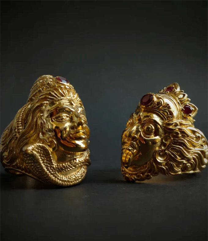 Shiva ring silver, Hindu jewelry, handmade gifts.