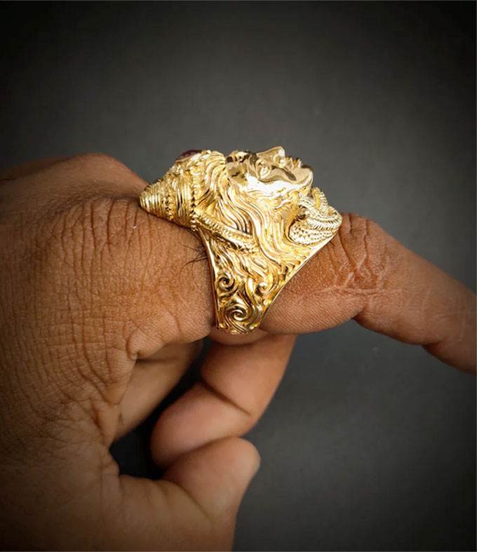 Shiva ring silver, Hindu jewelry, handmade gifts.