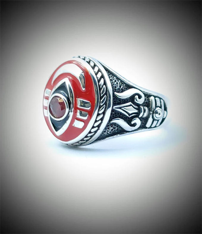 Third eye of Shiva, Hindu Ring, Birthday gemstone