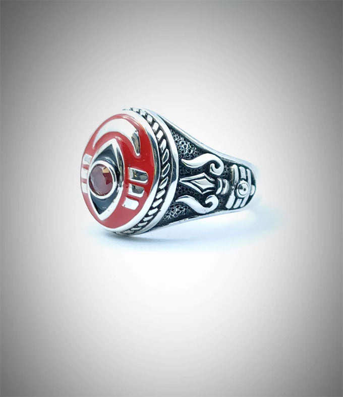 Third eye of Shiva, Hindu Ring, Birthday gemstone