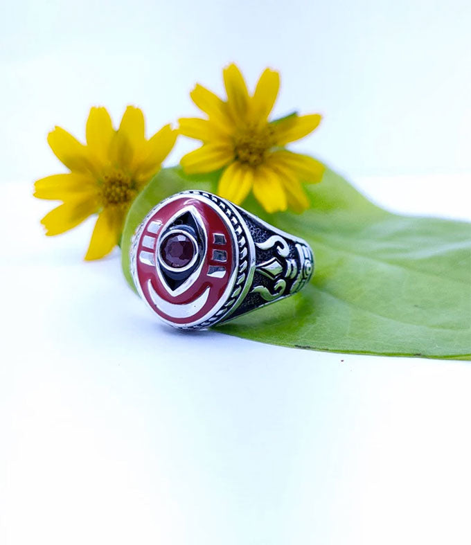 Third eye of Shiva, Hindu Ring, Birthday gemstone
