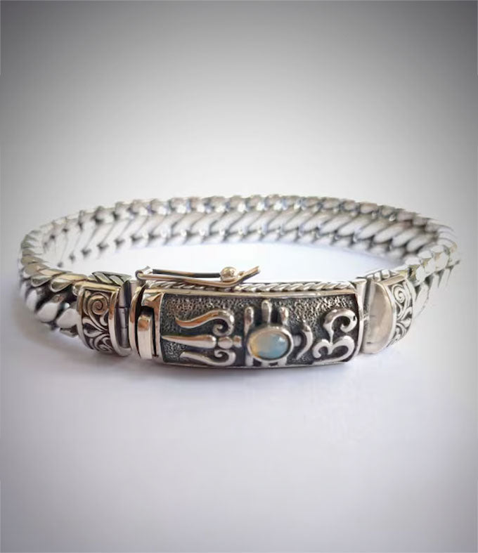 Trident of shiva,Hindu bracelet, Men silver Bracelet, Birthday gifts