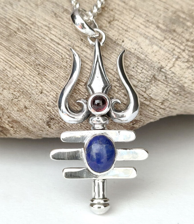 Trident pendant, Men silver Necklaces, Personalized gift, Handmade jewelry