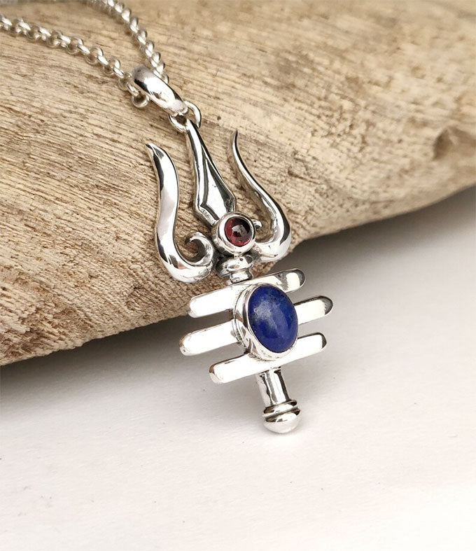 Trident pendant, Men silver Necklaces, Personalized gift, Handmade jewelry