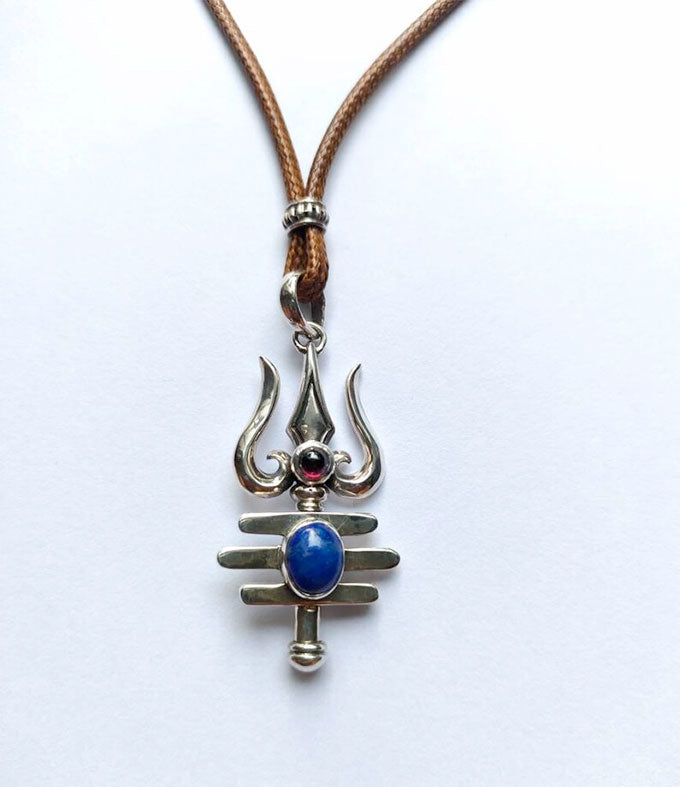 Trident pendant, Men silver Necklaces, Personalized gift, Handmade jewelry