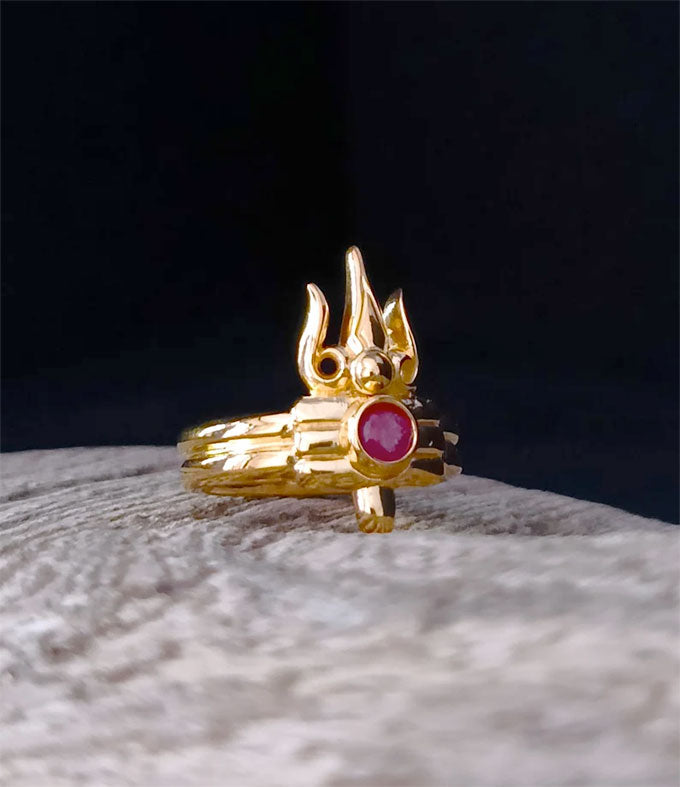Trident ring, Hindu jewelry, handmade jewelry