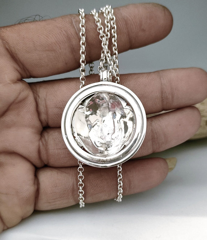 Sterling Silver Kali Goddess Pendant, Hindu Jewelry Gift