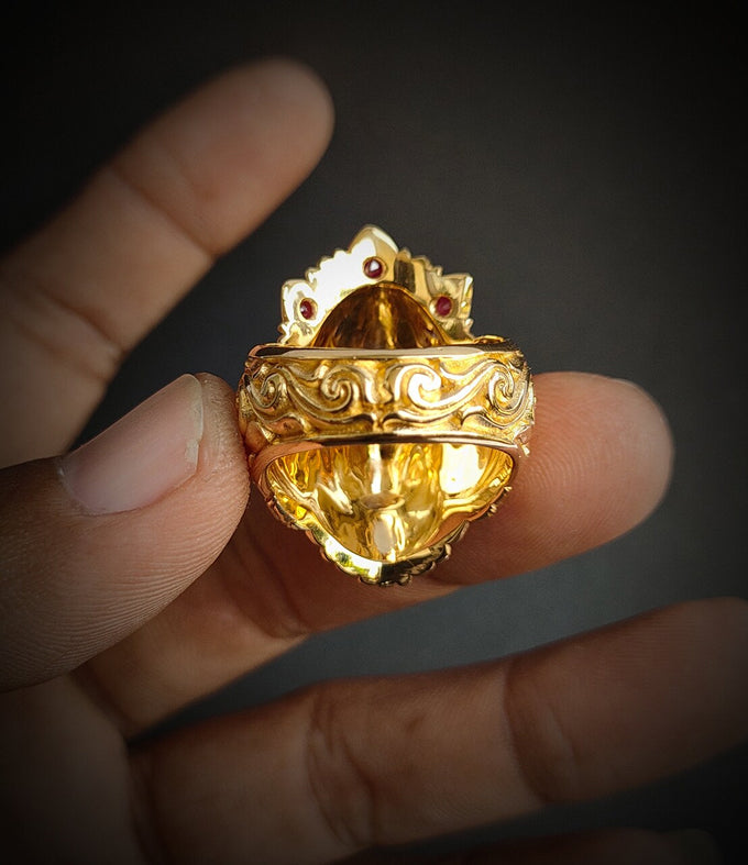 Goddess ring silver, Kali goddess, Hindu jewelry