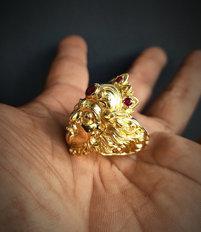 Goddess ring silver, Kali goddess, Hindu jewelry