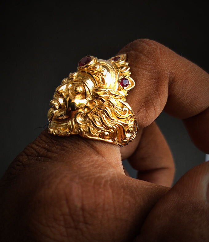 Goddess ring silver, Kali goddess, Hindu jewelry