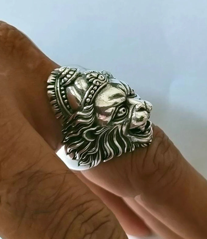 Narasimha ring, Hindu Men jewelry, handmade gifts