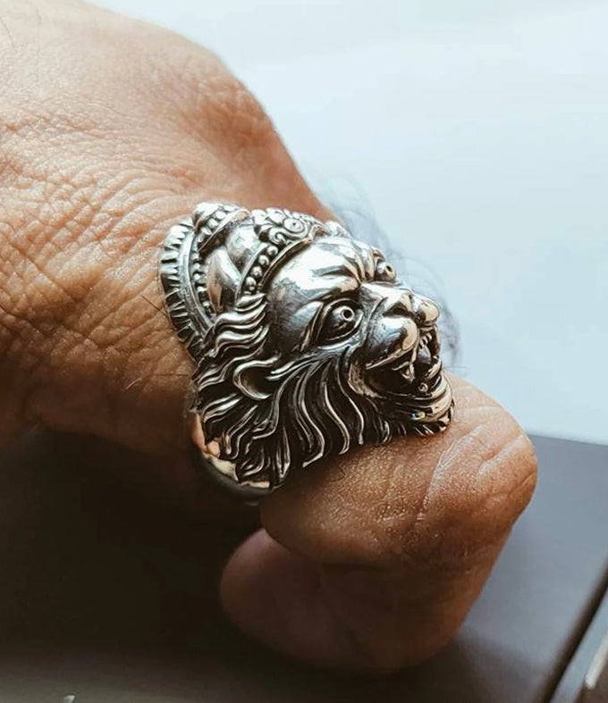 Narasimha ring, Hindu Men jewelry, handmade gifts
