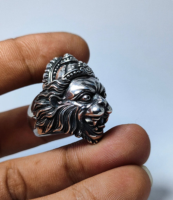 Narasimha ring, Hindu Men jewelry, handmade gifts
