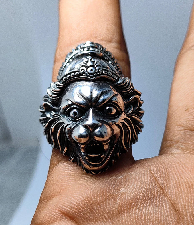 Narasimha ring, Hindu Men jewelry, handmade gifts