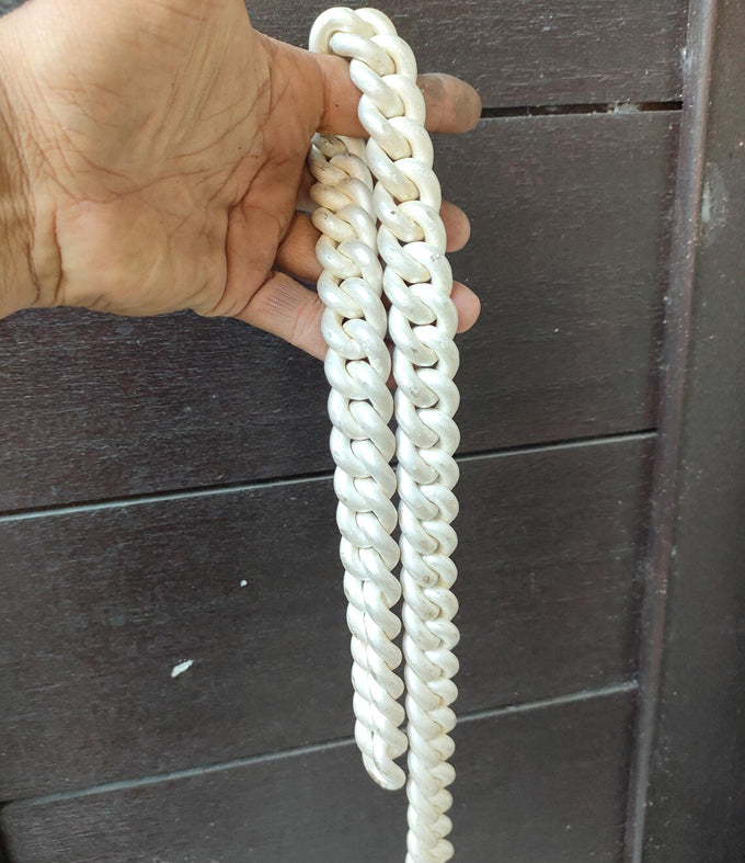Heavy 23–25mm 999 Silver Curb Bracelet for Men