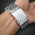 Heavy 999 Silver Byzantine Chain Bracelet for Men