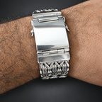 Heavy 999 Silver Byzantine Chain Bracelet for Men