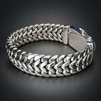 Men’s 999 Fine Silver Thick Chain Bracelet, 20mm Handcrafted