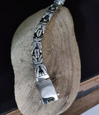 Men’s 999 Fine Silver Byzantine Bracelet, 14mm Heavyweight