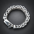 Men’s 999 Fine Silver Byzantine Bracelet, 14mm Heavyweight