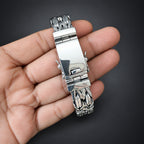 Men’s 999 Fine Silver Byzantine Chain Bracelet, 10mm