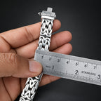 Men’s 999 Fine Silver Byzantine Chain Bracelet, 10mm