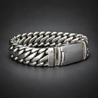Men’s 999 Pure Silver Woven Snake Bracelet, 18mm Heavyweight