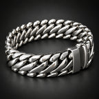 Men’s 999 Pure Silver Woven Snake Bracelet, 18mm Heavyweight