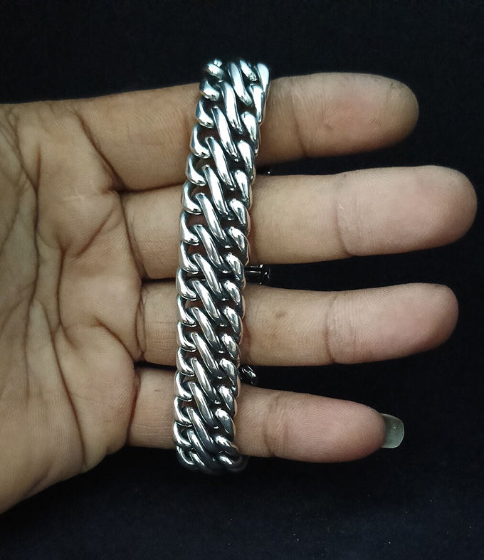 Heavy 999 Pure Silver Woven Snake Chain Bracelet, Men's Silver Jewelry