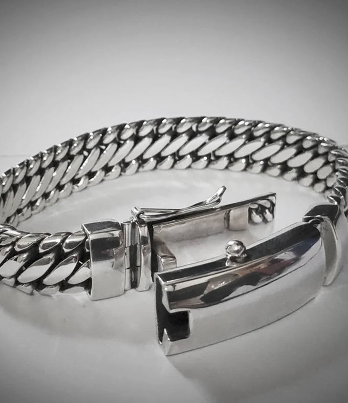 14mm 999 silver Bracelet, Woven snake bracelet, Handmade Jewelry.