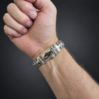 14mm 999 Silver Woven Snake Bracelet, Handcrafted in Bali