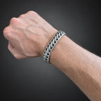 14mm 999 Silver Woven Snake Bracelet, Handcrafted in Bali