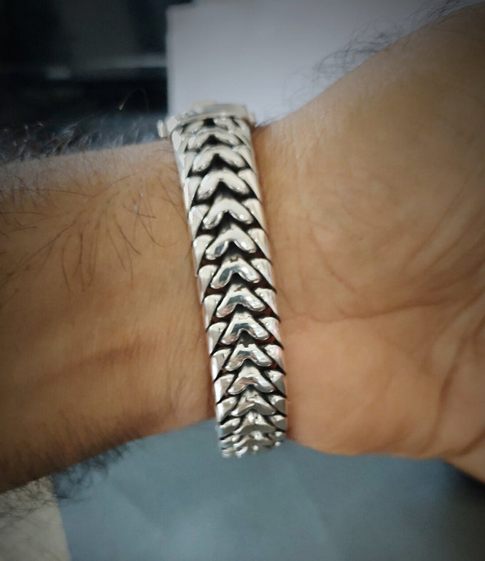 Handmade 999 Silver Bracelet: 18mm Personalized Jewelry