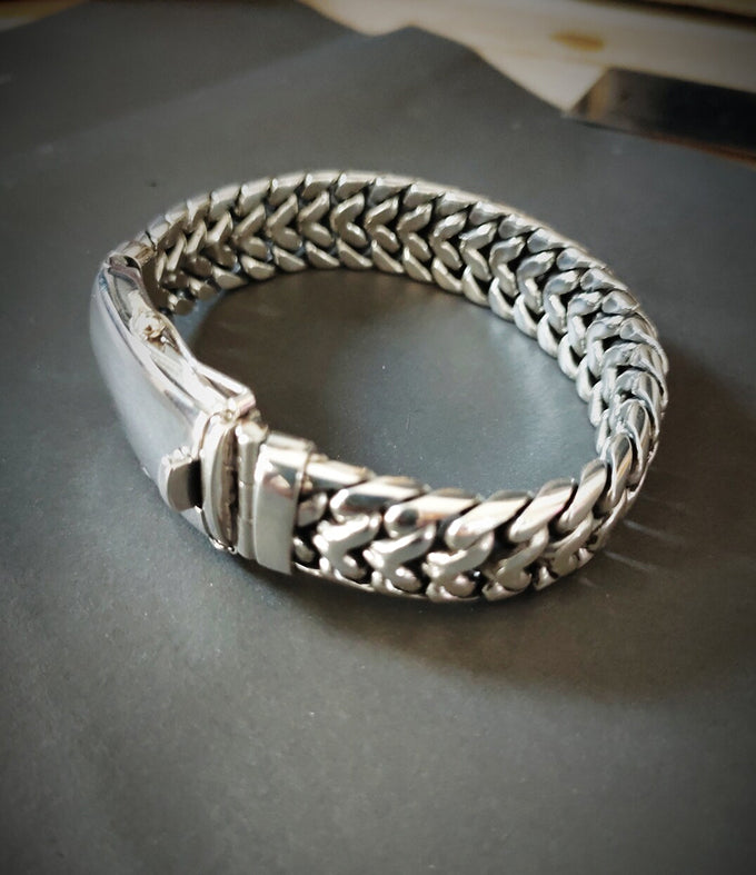 Handmade 999 Silver Bracelet: 18mm Personalized Jewelry