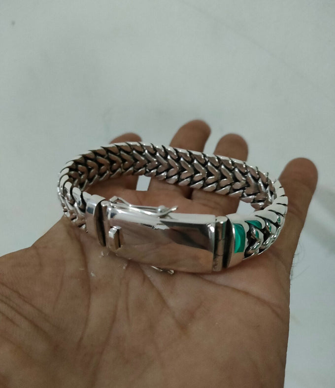 Handmade 999 Silver Bracelet: 18mm Personalized Jewelry