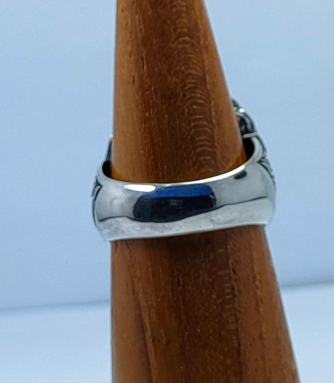 Buddha ring, Mahakala silver, Tibetan mens ring, handmade jewelry.