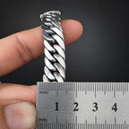 Mens 999 Fine Silver Curb Chain Bracelet: Handmade Balinese Jewelry