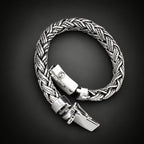 Handmade 999 Silver Foxtail Bracelet - 10mm Rope silver Chain