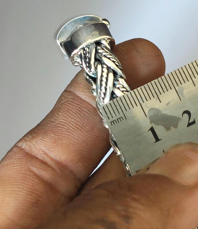 Handmade 999 Silver Foxtail Bracelet - 10mm Rope silver Chain