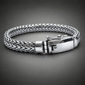 Men’s 999 Pure Silver Foxtail Wheat Chain Bracelet, 9mm